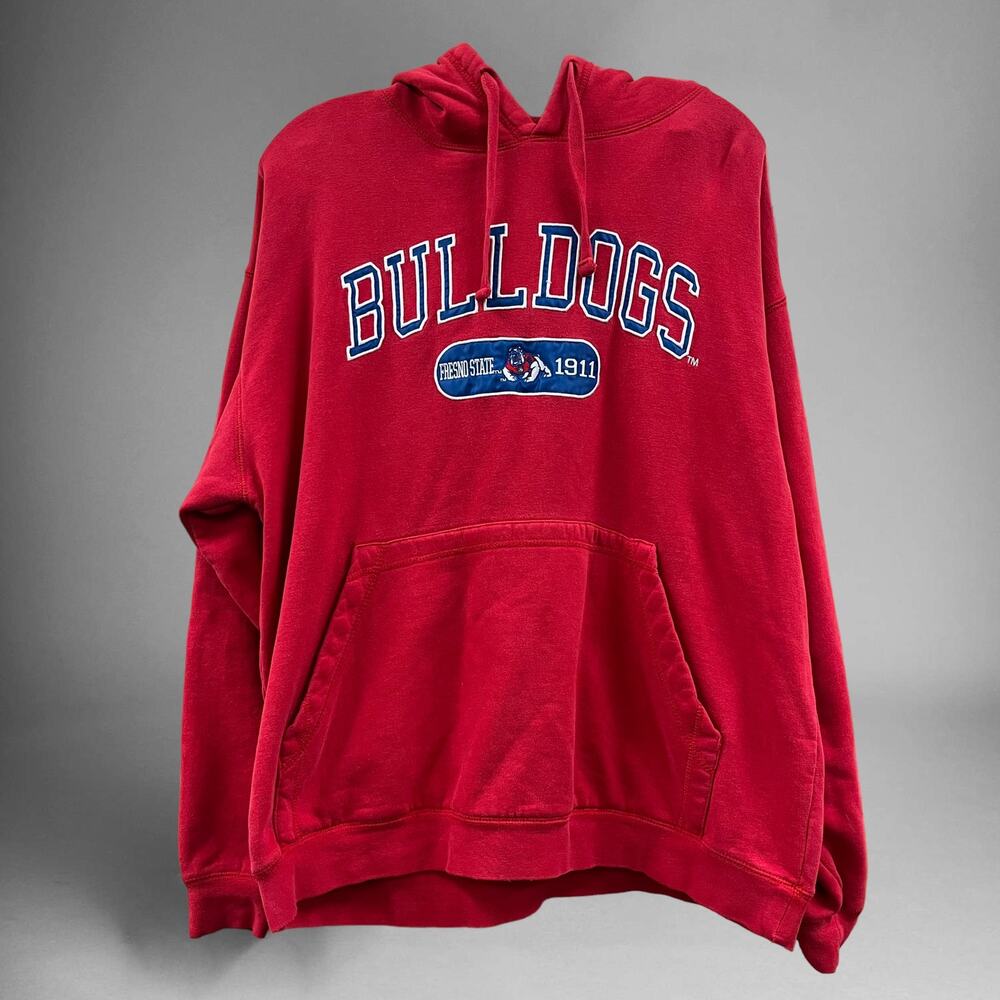 Vintage Fresno State Sweatshirt Bulldogs Men's Large Embroidered Hooded Pullover